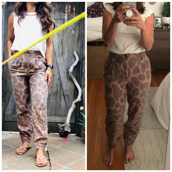 Anthropologie Giraffe Print Joggers - Picture 15 of 15